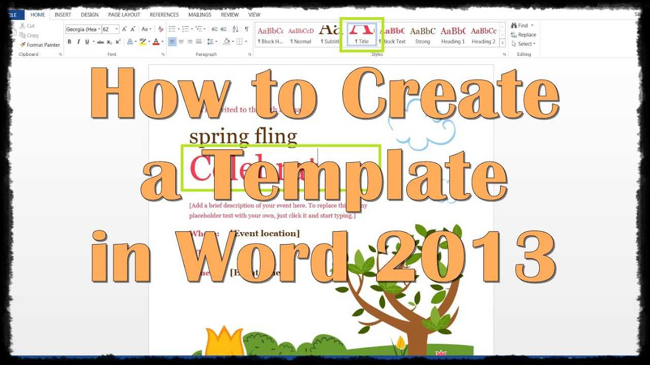 How To Create A Template In Word 2013 With How To Create A Template In Word 2013