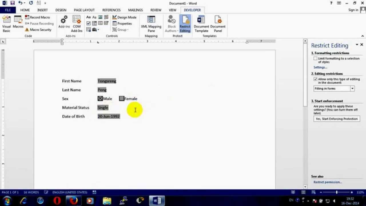 How To Create Fillable Form In Ms Word 2013 Regarding How To Create A Template In Word 2013