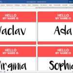 How To Create Name Tags (Badges) In Microsoft Word (Tutorial) For Name Tag Template Word 2010