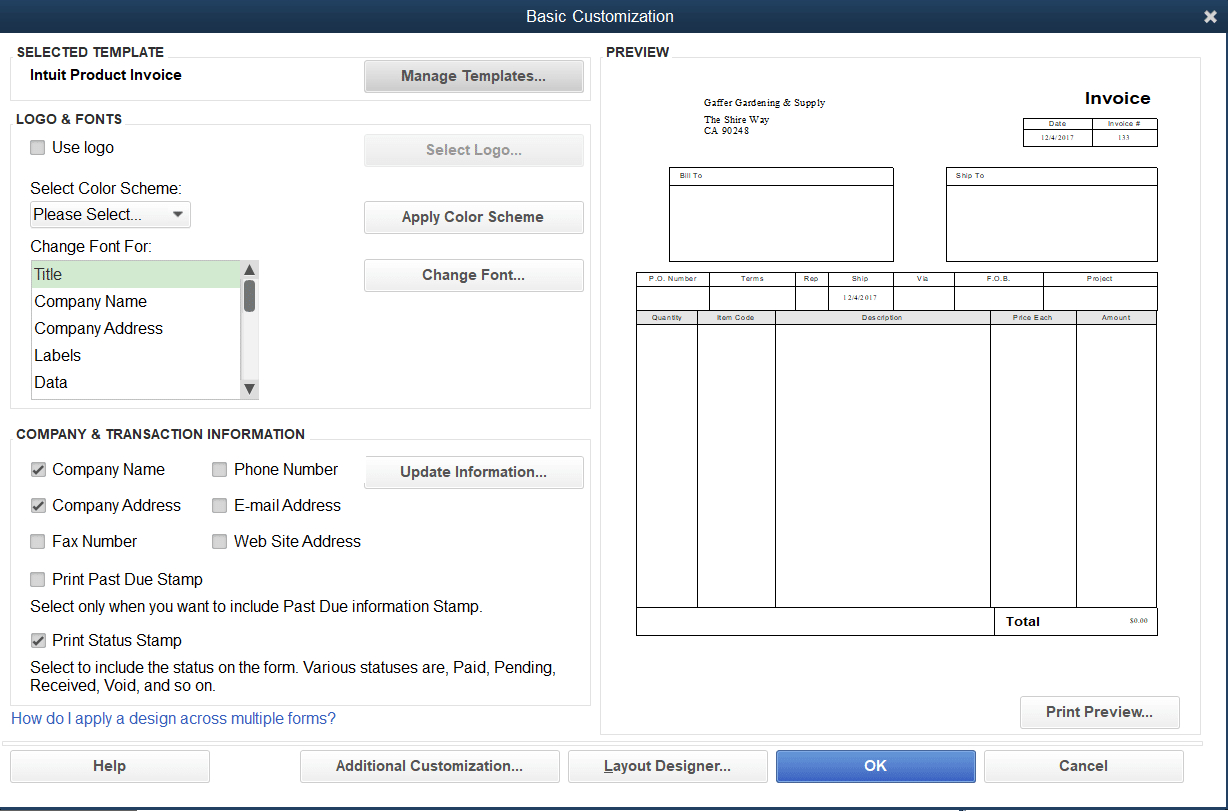 How To Customize Invoice Templates In Quickbooks Pro Inside Quick Book Reports Templates