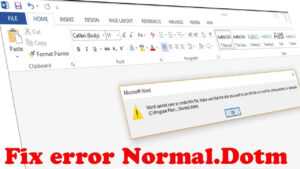 How To Fix Word Error Normal.dot &quot;word Cannot Save Or Create This File&quot; with regard to Word Cannot Open This Document Template