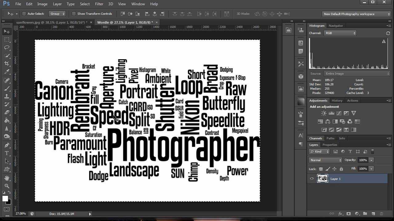 How To Make A Word Cloud In Photoshop With Free Word Collage Template