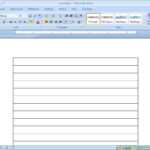 How To Make Lined Paper In Word 2007: 4 Steps (With Pictures) For Notebook Paper Template For Word