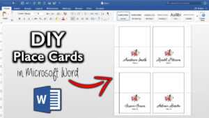 How To Make Place Cards In Microsoft Word | Diy Table Cards With Template with regard to Microsoft Word Place Card Template