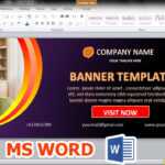 How To Make Web Ad Banner Design In Microsoft Office Word 2010 || Regarding Banner Template Word 2010