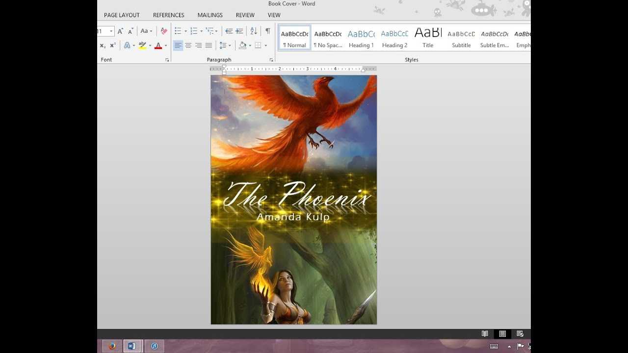 How To Make Your Own Book Cover Using Ms Word Intended For How To Create A Book Template In Word
