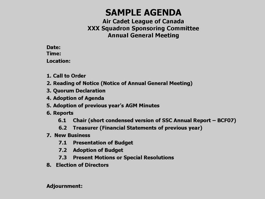 How To Run An Annual General Meeting – Ppt Download Throughout Treasurer's Report Agm Template