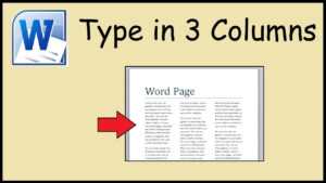 How To Type In 3 Columns Word intended for 3 Column Word Template