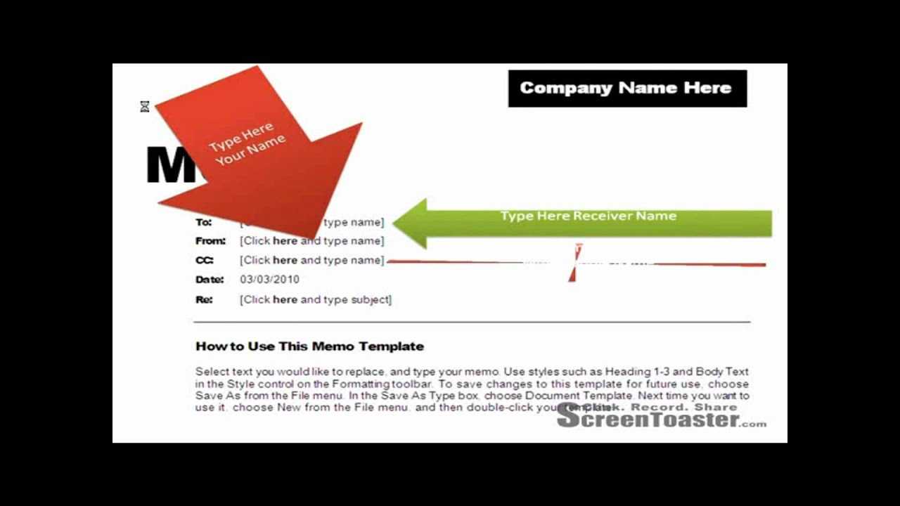 How To Use Memo Template In Word 2007 Regarding Memo Template Word 2010