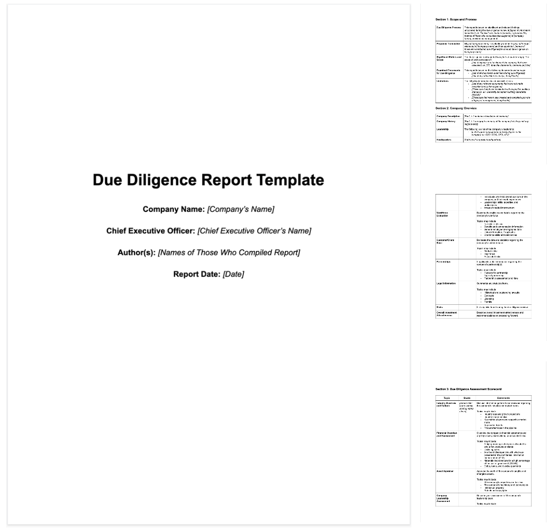How To Write An Effective M&a Due Diligence Report [Sample] Throughout Vendor Due Diligence Report Template