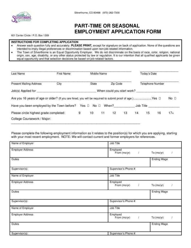 How Useful Are Job Application Forms In Recruitment | Free Throughout Employment Application Template Microsoft Word