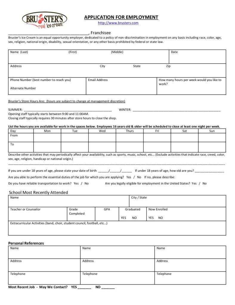 How Useful Are Job Application Forms In Recruitment | Free With Employment Application Template Microsoft Word