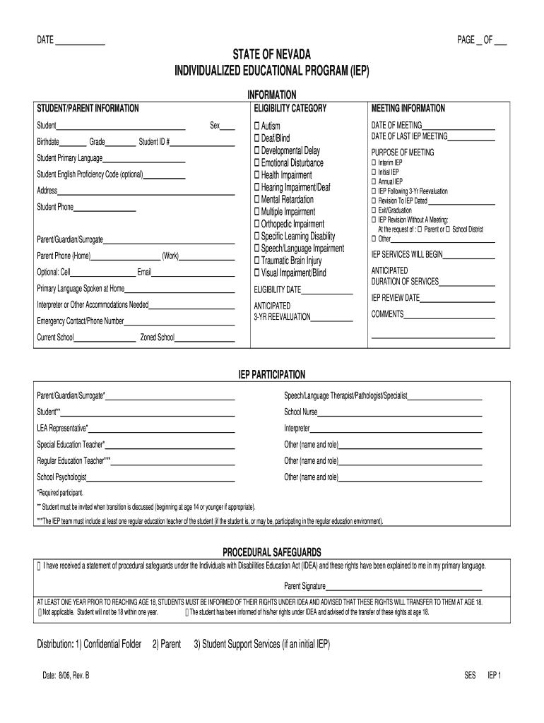 Iep Pdffiller Form – Fill Online, Printable, Fillable, Blank Within Blank Iep Template