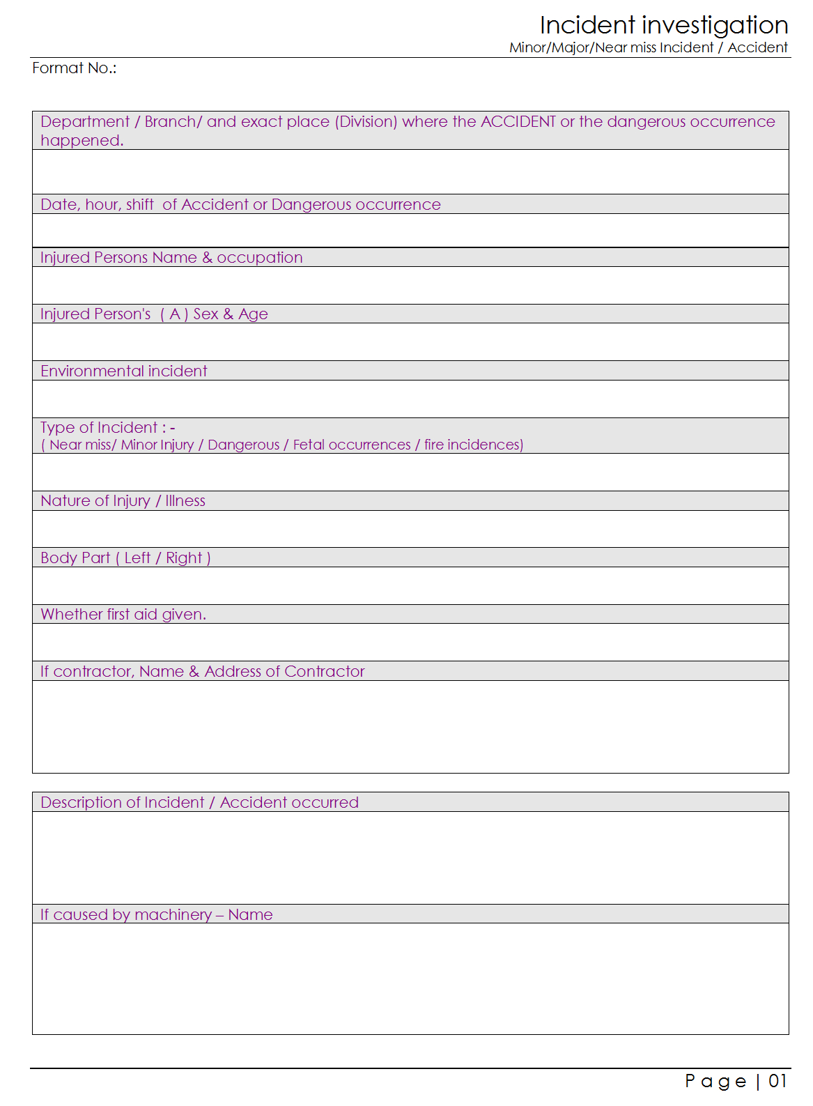 Incident Investigation – With Regard To It Major Incident Report Template