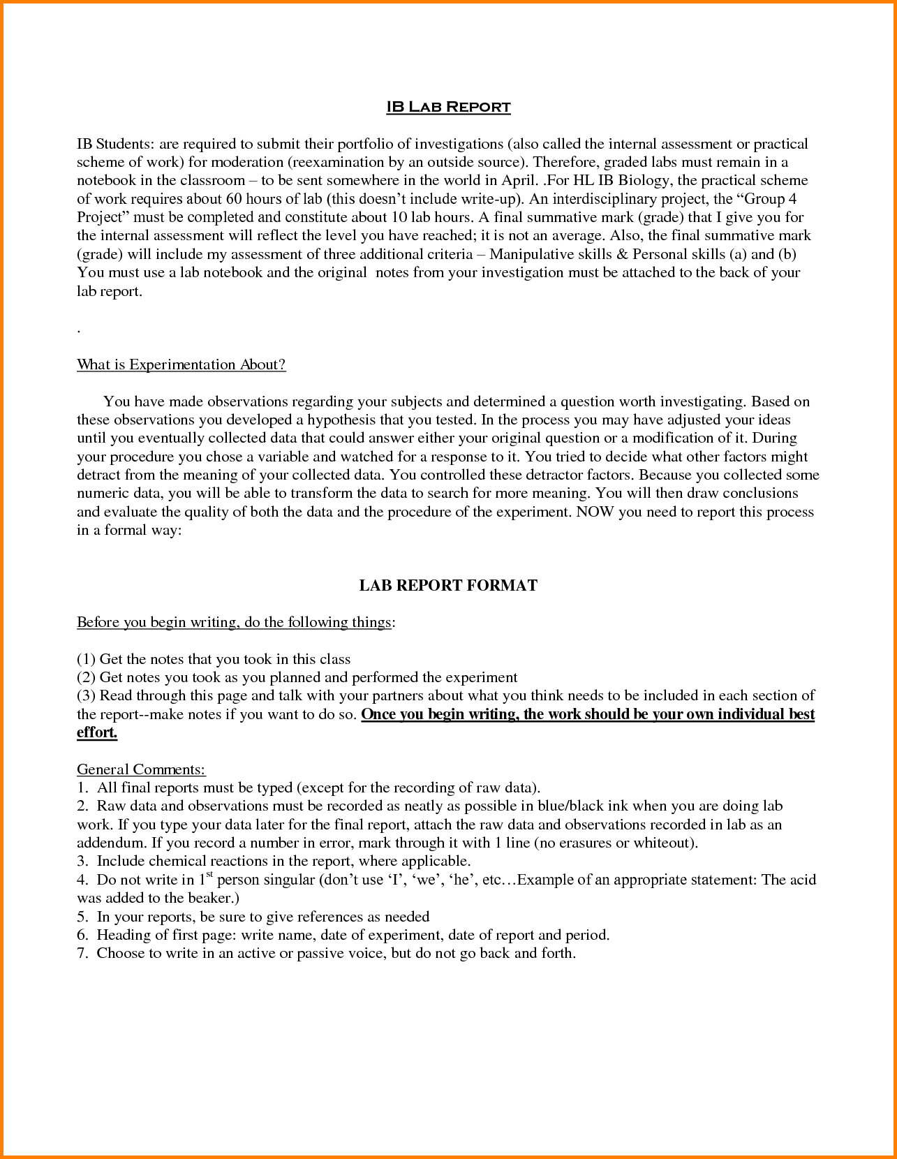 Incident Management Report Samples And 11 Biology Lab Report Pertaining To Biology Lab Report Template