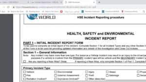 Incident Report Form - Hsse World pertaining to Health And Safety Incident Report Form Template