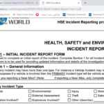 Incident Report Form - Hsse World with regard to Hse Report Template