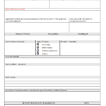 Incident Report Form – Intended For Patient Report Form Template Download