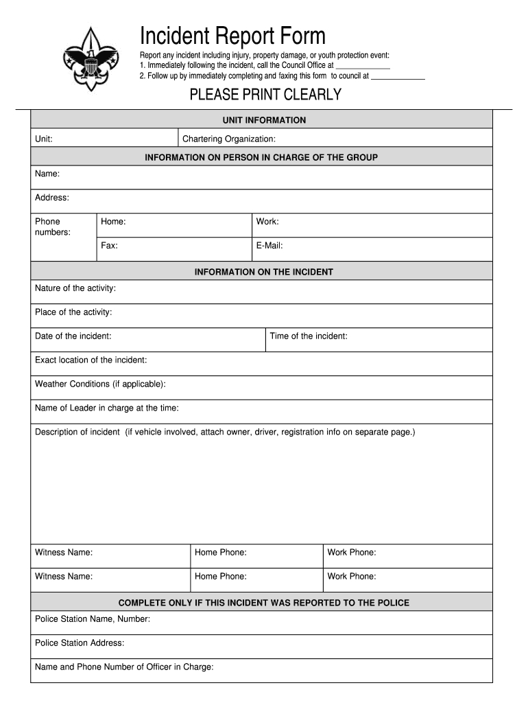 Incident Report Form Pdf – Fill Online, Printable, Fillable Intended For Office Incident Report Template