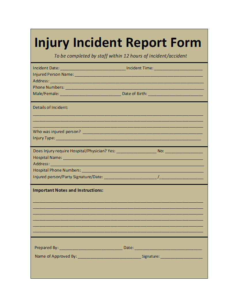 Incident Report Template Pertaining To Report Writing Template Free