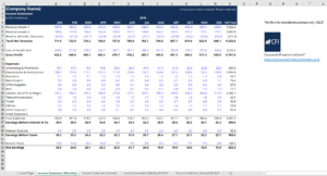 Income Statement Excel Model Template - Cfi Marketplace throughout Financial Reporting Templates In Excel