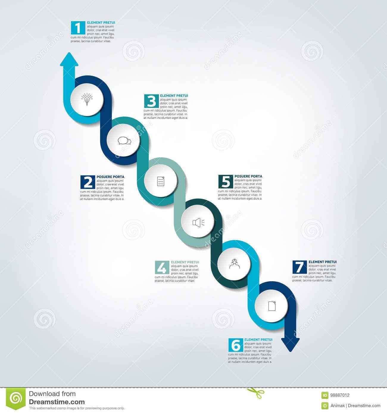 Infographic Timeline Report, Template, Chart, Scheme Stock For Mi Report Template