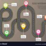 Infographics Template With Road Map Using Pointers within Blank Road Map Template
