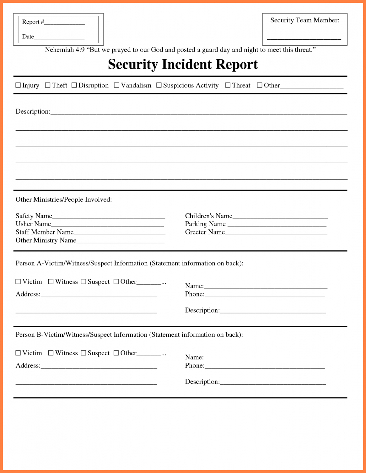Information Technology Incident Report Template Inside Template For Information Report