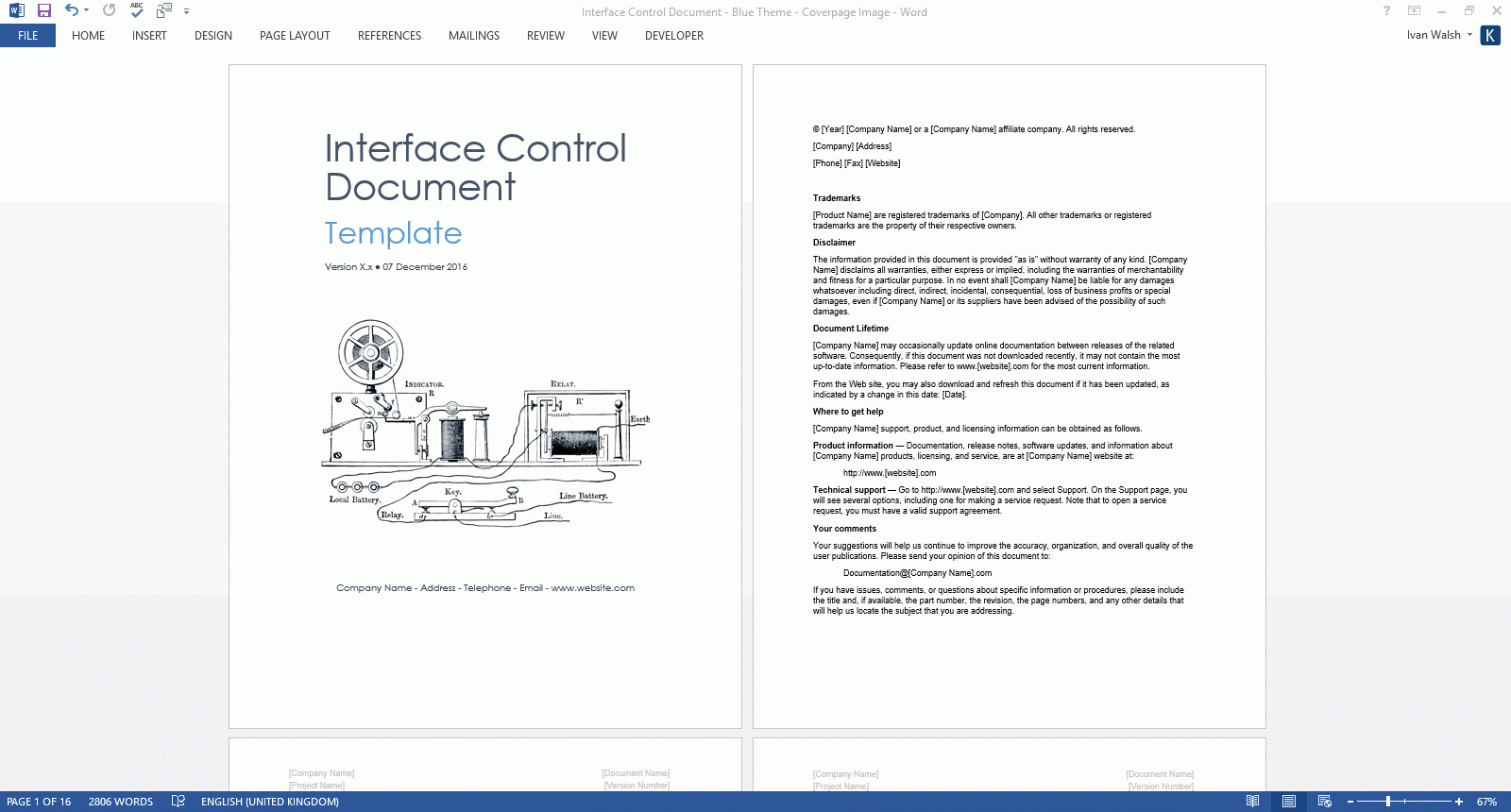 Interface Control Document Template (Ms Word) – Templates Pertaining To Product Requirements Document Template Word