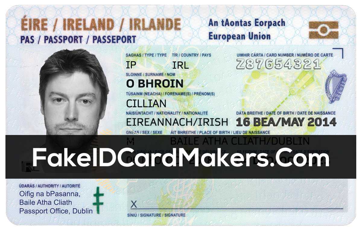 Ireland Id Card Template Psd [Irish Proof Of Identity] Within Blank Social Security Card Template