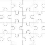 Jigsaw Puzzle Blank Template 6X4 Elements, Twenty Four Puzzle.. With Blank Jigsaw Piece Template