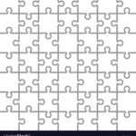 Jigsaw Puzzle White Blank Parts Template 7X7 In Blank Jigsaw Piece Template