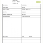 Job Card Sample Doc Vehicle Service Report Forms Ncr With Ncr Report Template