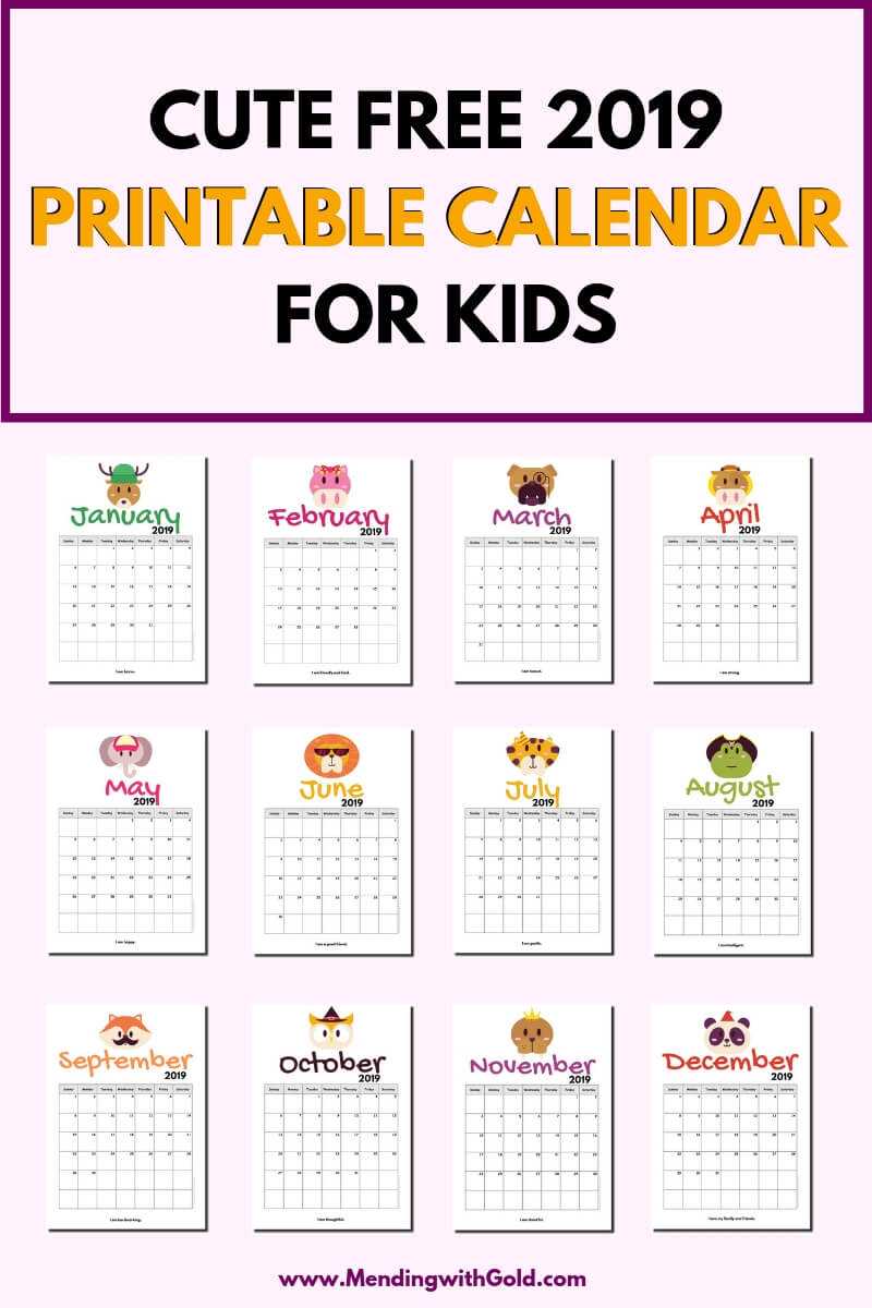 Kids Printable Calendar That Are Modest | Snyder Website Regarding Blank Calendar Template For Kids