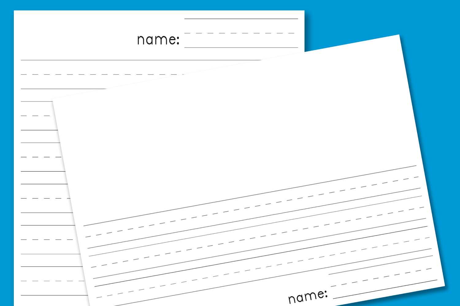 Kindergarten Lined Paper – Download Free Printable Paper Pertaining To Notebook Paper Template For Word 2010