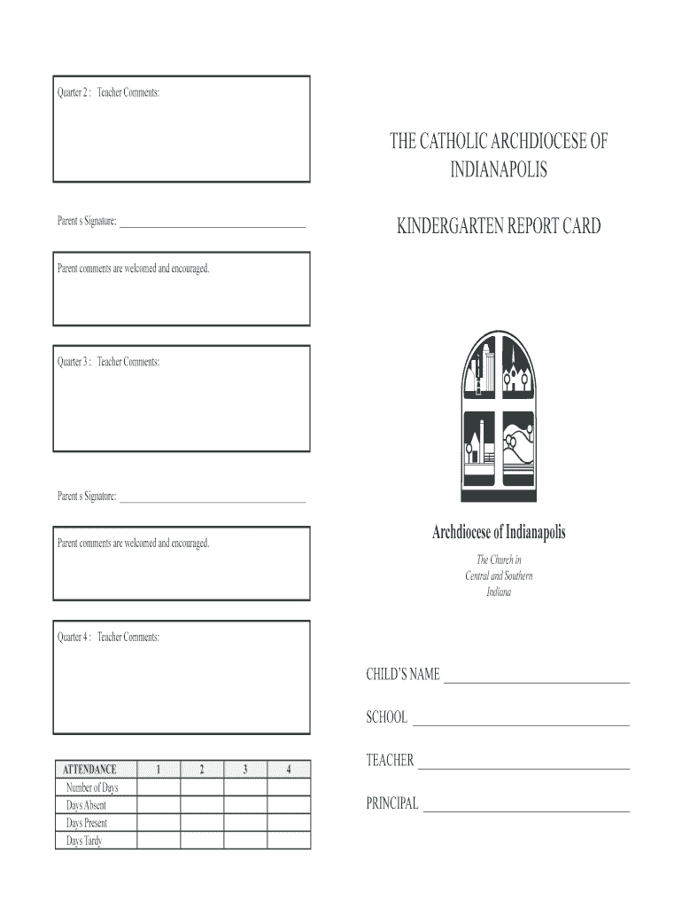 Kindergarten Report Card Template – Fill Online, Printable In Kindergarten Report Card Template