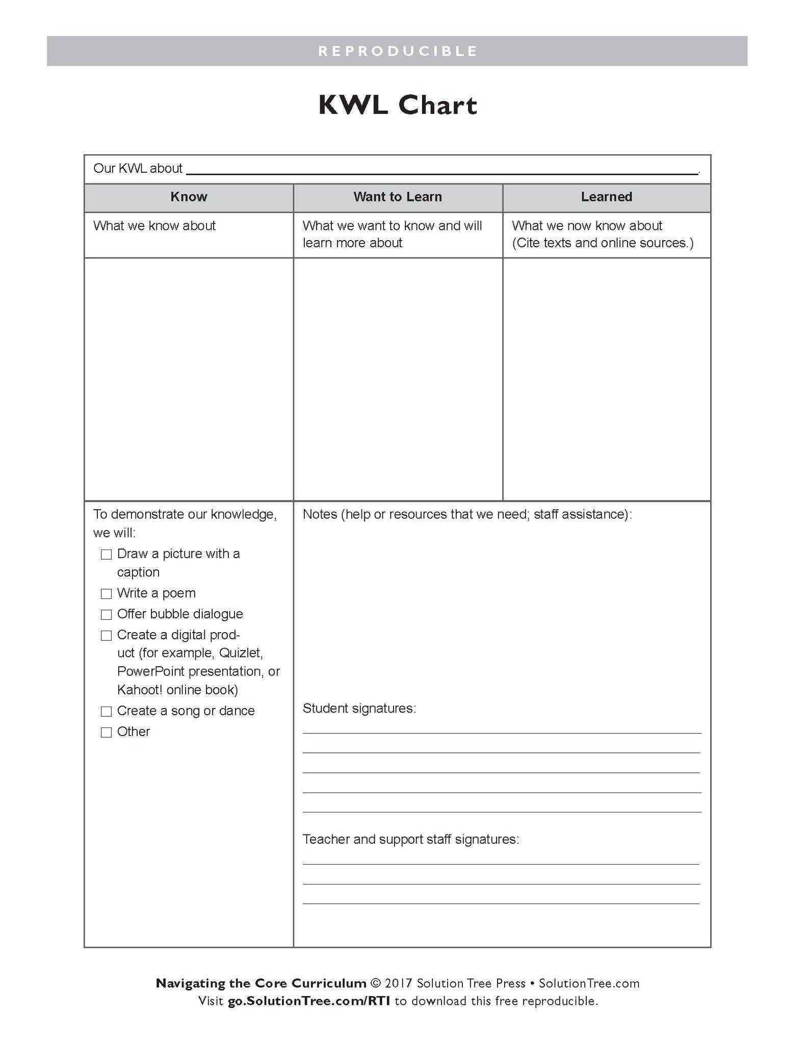 Kwl Worksheet Pdf | Printable Worksheets And Activities For With Regard To Kwl Chart Template Word Document