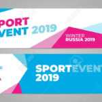 Layout Banner Template Design For Winter Sport Event, Tournament.. For Event Banner Template