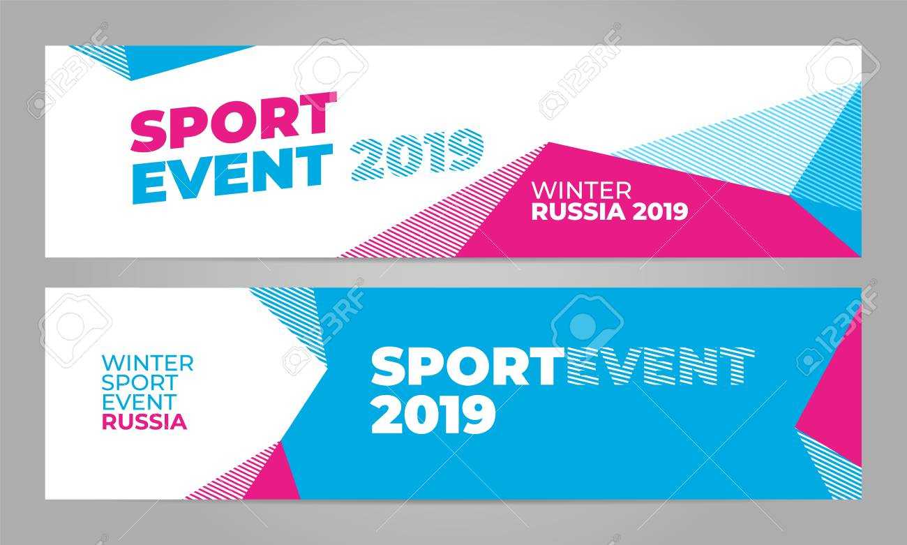 Layout Banner Template Design For Winter Sport Event, Tournament.. For Event Banner Template