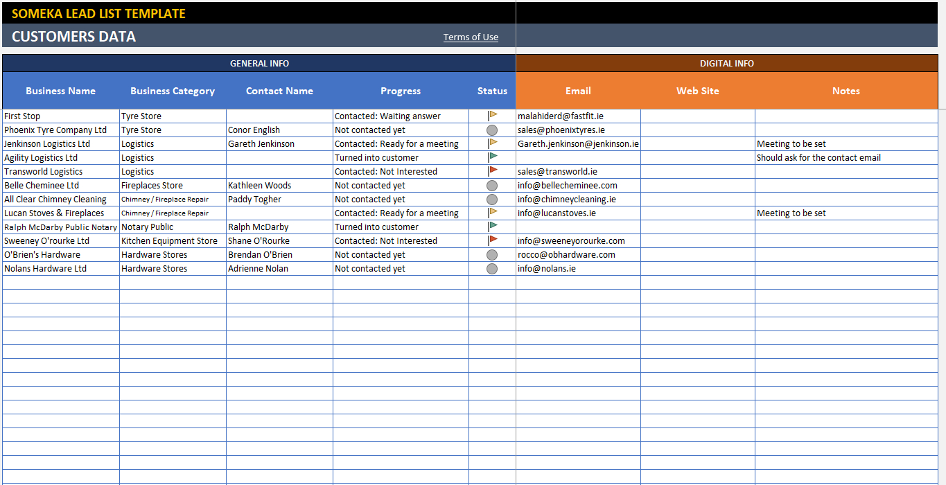 Lead List Template Intended For Sales Lead Report Template