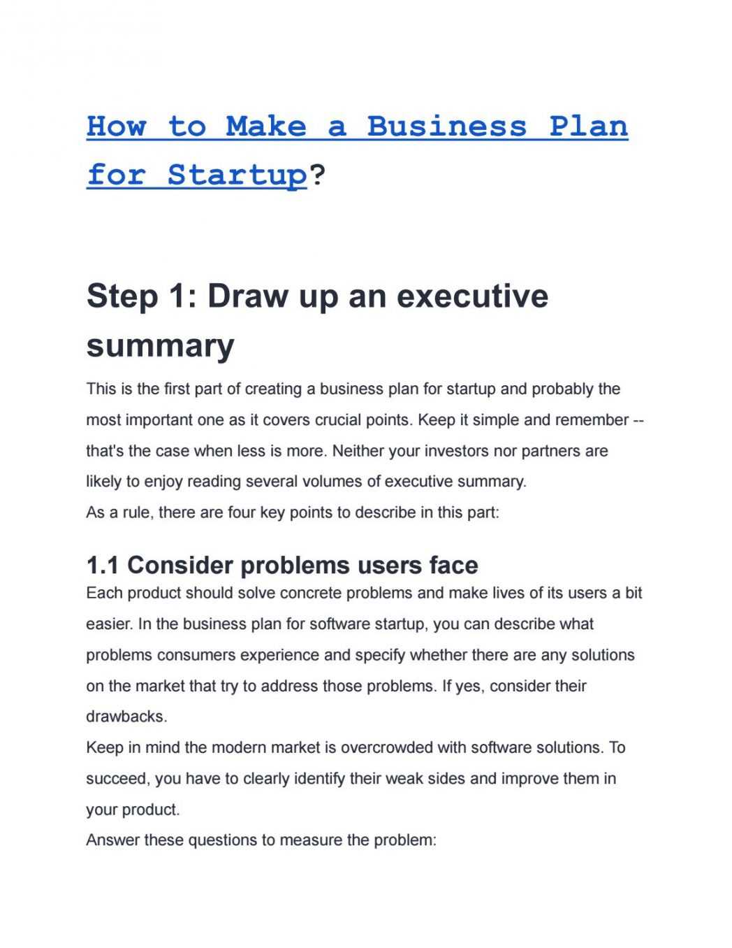 Lean S Planning Plan Pdf Startup Sta For Template Start Up Throughout Business Rules Template Word