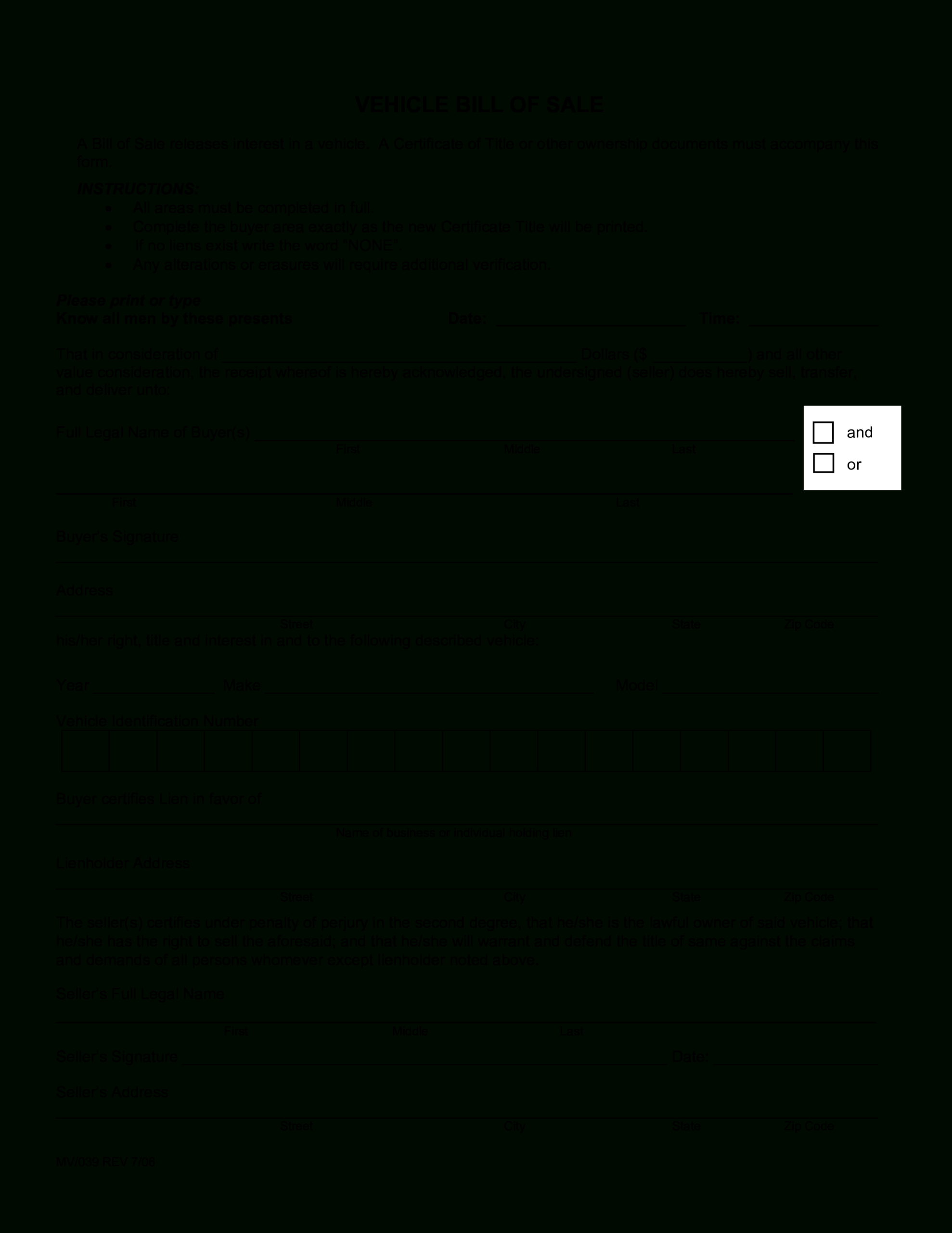 Legal Blank Bill Of Sale | Templates At Allbusinesstemplates With Regard To Blank Legal Document Template