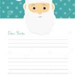 Letter Template To Santa Claus Stock Vector – Illustration Throughout Blank Letter From Santa Template
