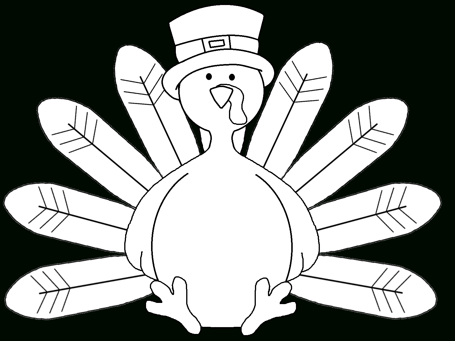 Library Of Black And White Turkey Printable Picture Library For Blank Turkey Template
