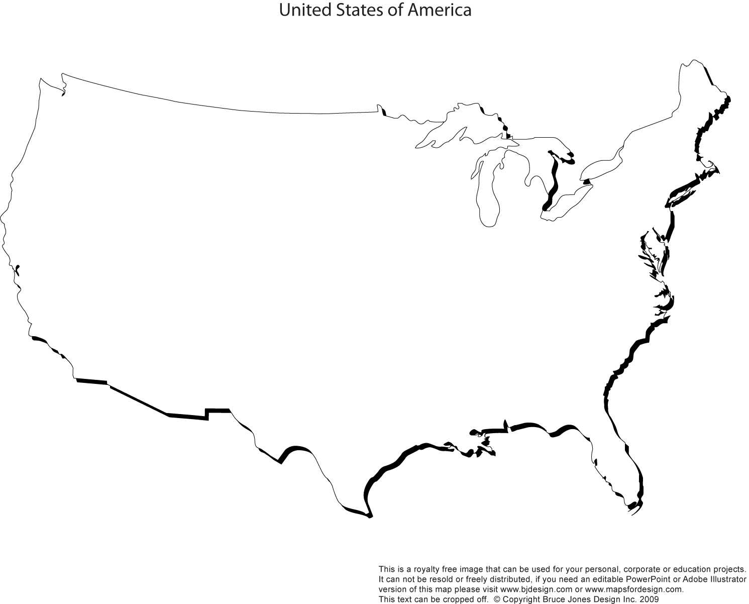 Library Of United States Outline Drawing Clip Art Stock Png In United States Map Template Blank