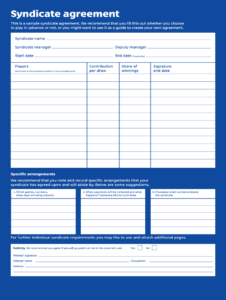 Lottery Syndicate Form - Fill Online, Printable, Fillable for Lottery Syndicate Agreement Template Word