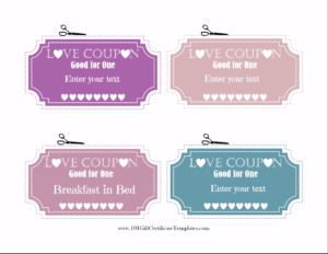 Love Coupons regarding Love Coupon Template For Word