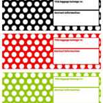 Luggage Tag Template Clipart Within Luggage Tag Template Word