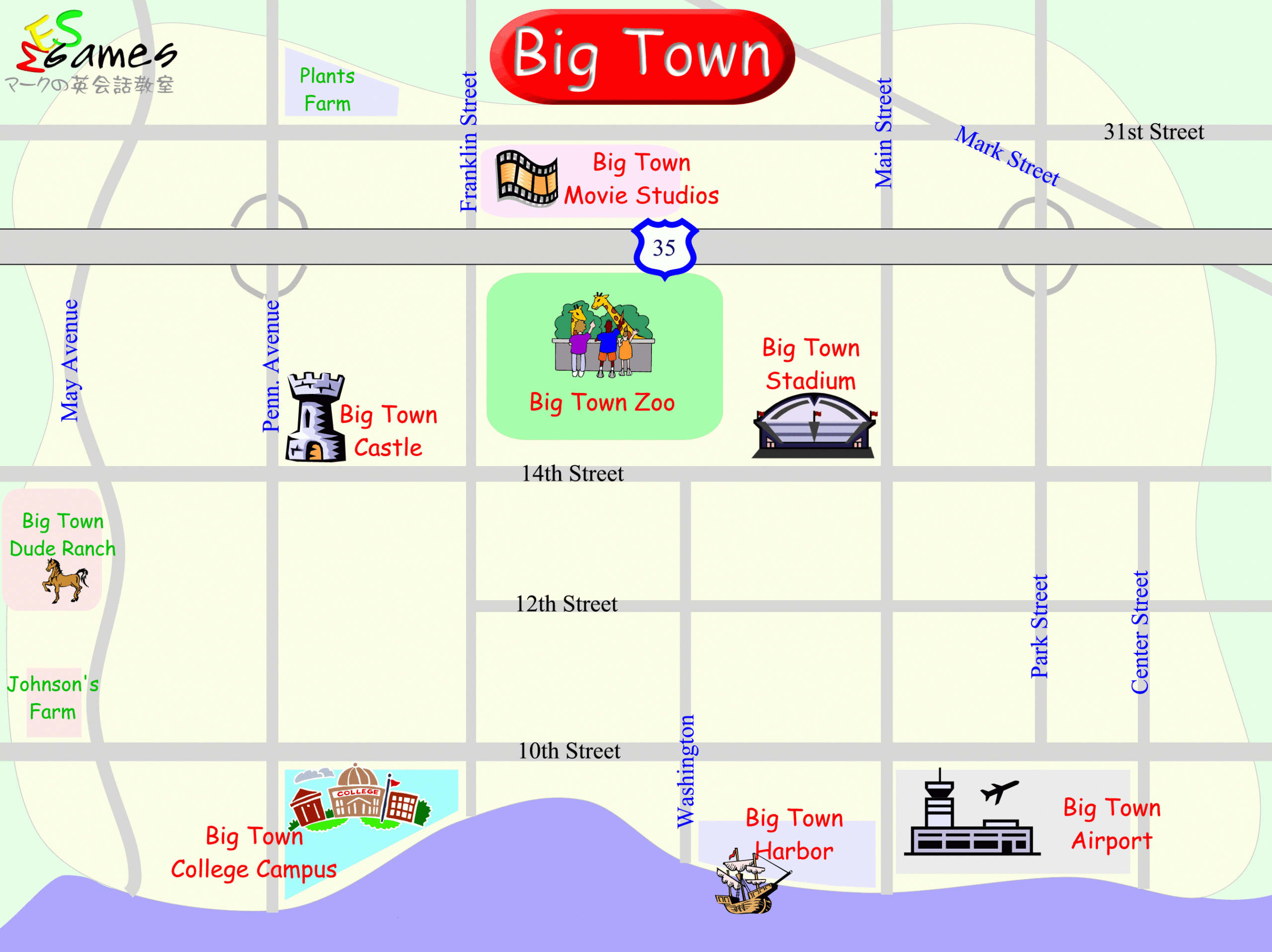 Map Of Town Worksheet | Printable Worksheets And Activities Inside Blank City Map Template