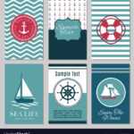 Marine Banners Or Summer Nautical Invitation Cards For Nautical Banner Template